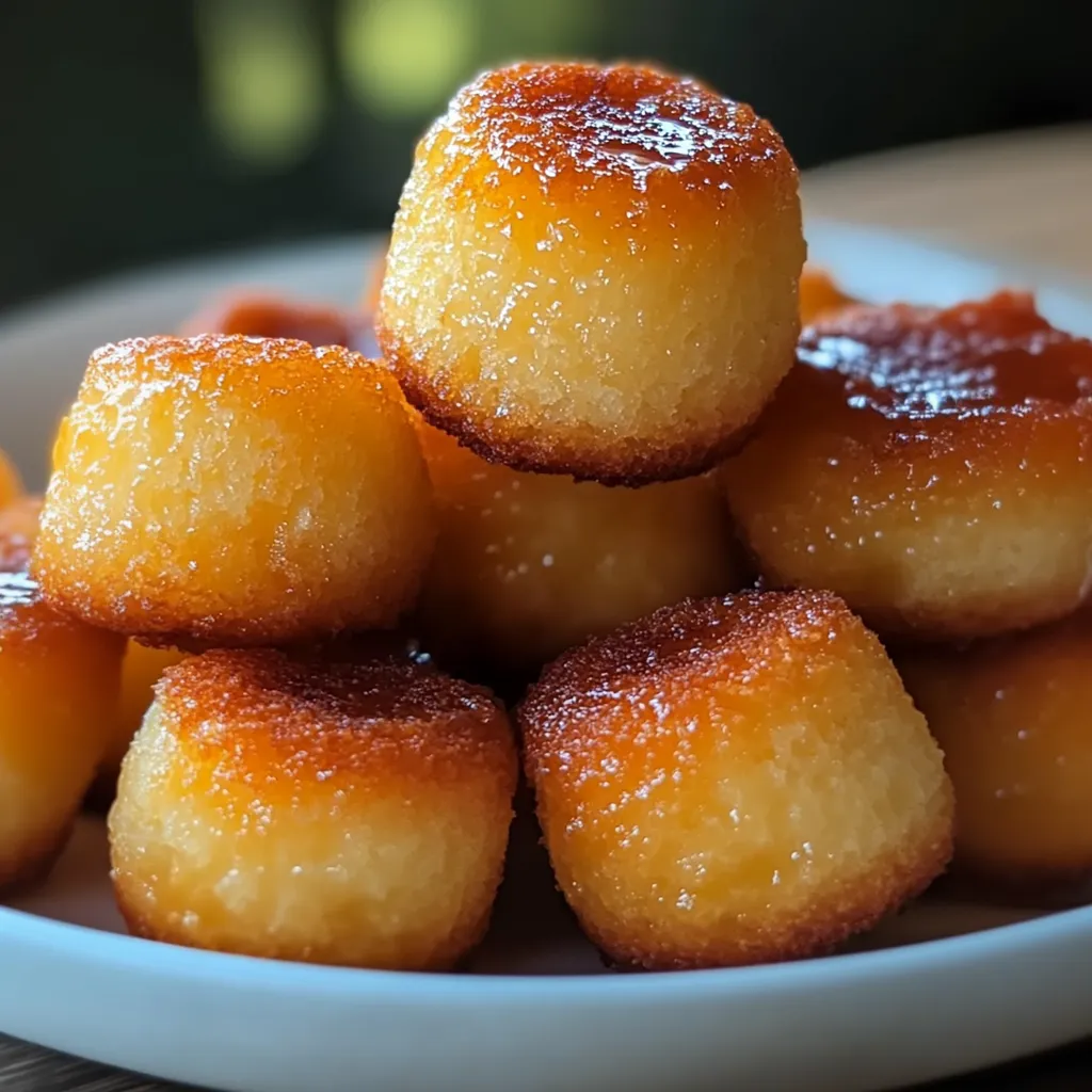 A plate of corn bread poppers.