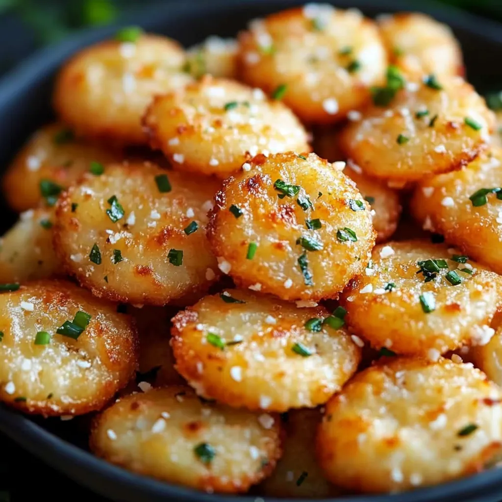 A bowl of garlic bread ritz bits.