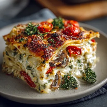 A plate of food with a white sauce and vegetables.