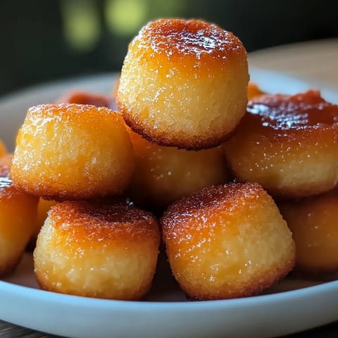 A plate of corn bread poppers.