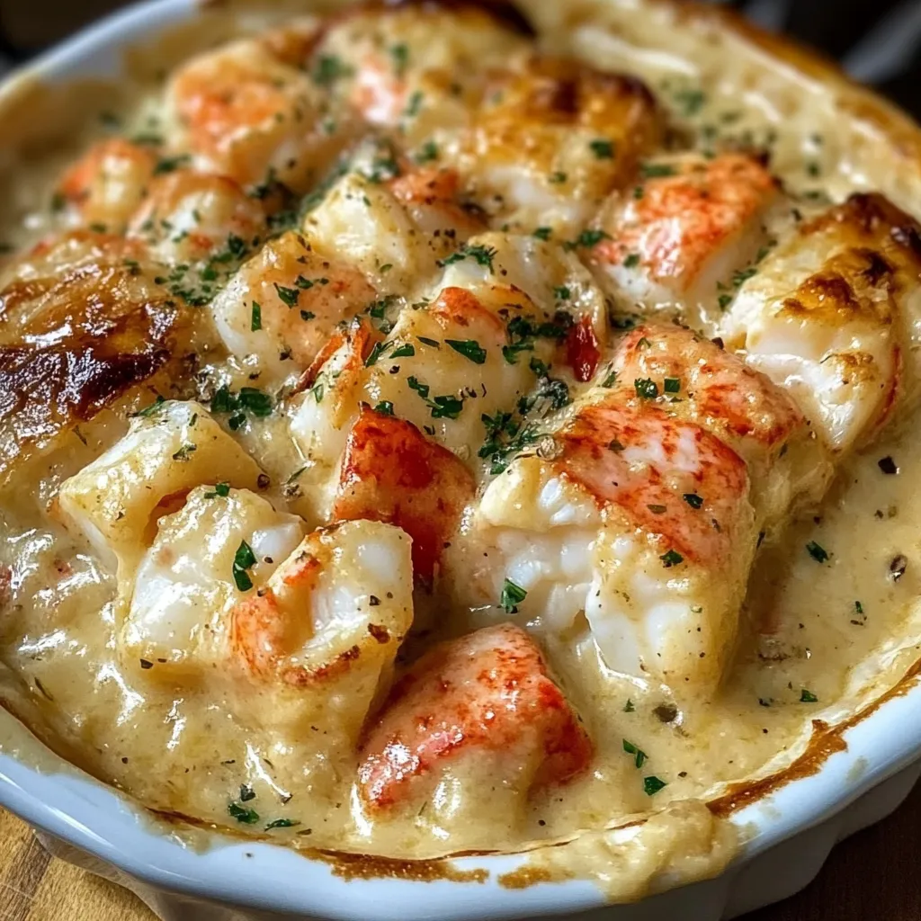 A bowl of lobster pot pie.