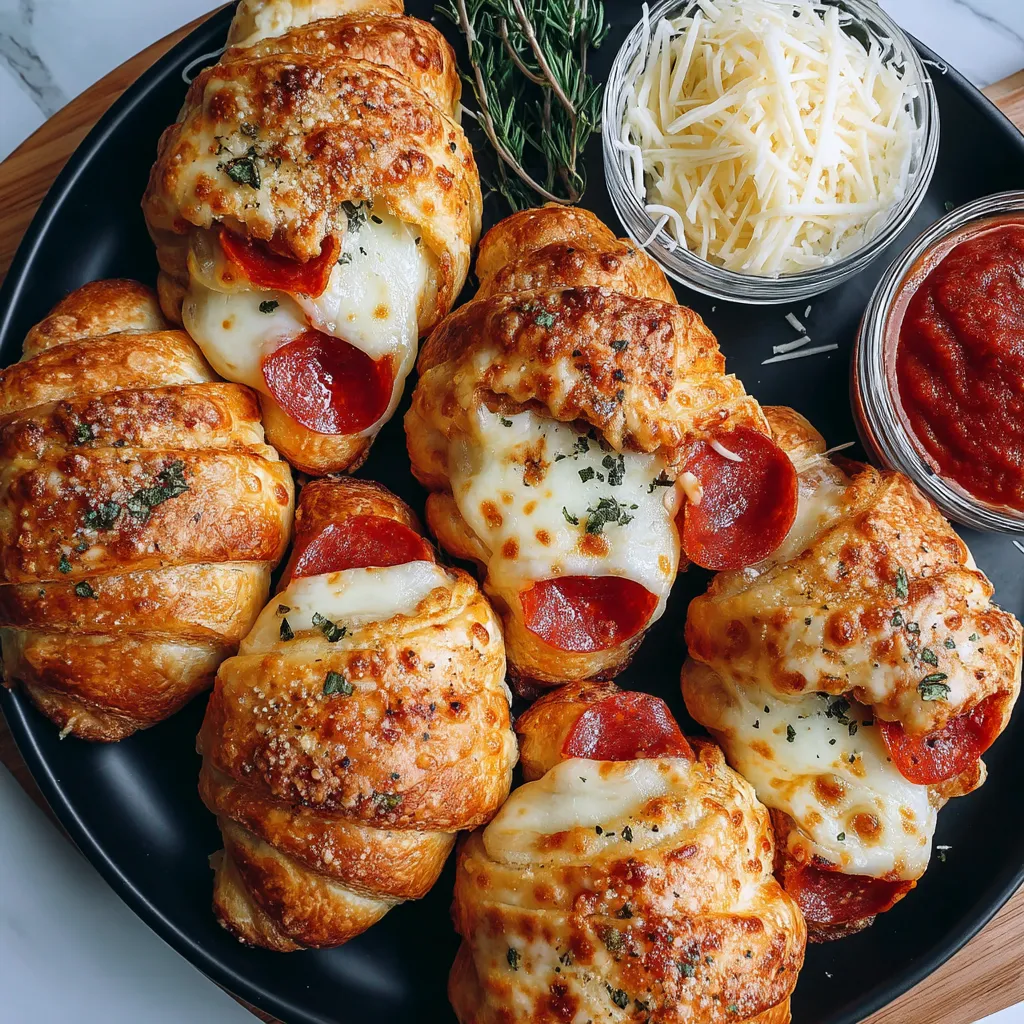 Mozzarella Pepperoni Croissant Rolls.