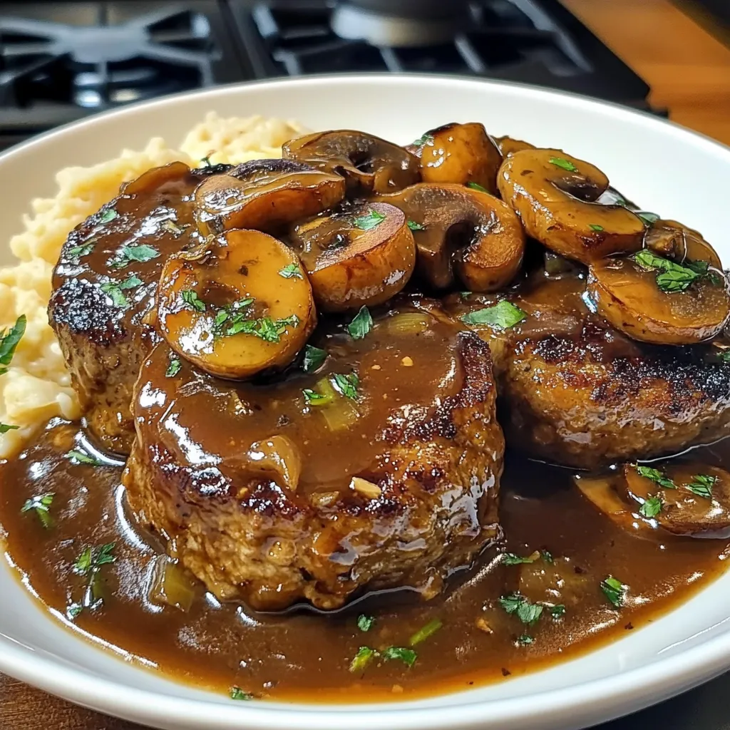 A plate of meat covered in gravy.