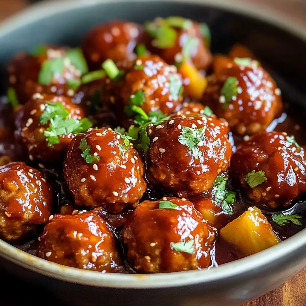 A bowl of meatballs in a brown sauce.