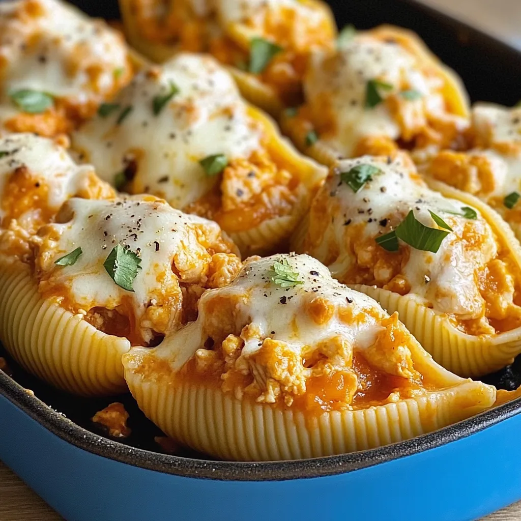 Cheesy Buffalo Chicken Pasta Shells
