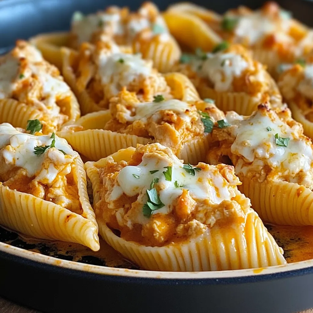 Buffalo Chicken Cheesesteak Stuffed Shells