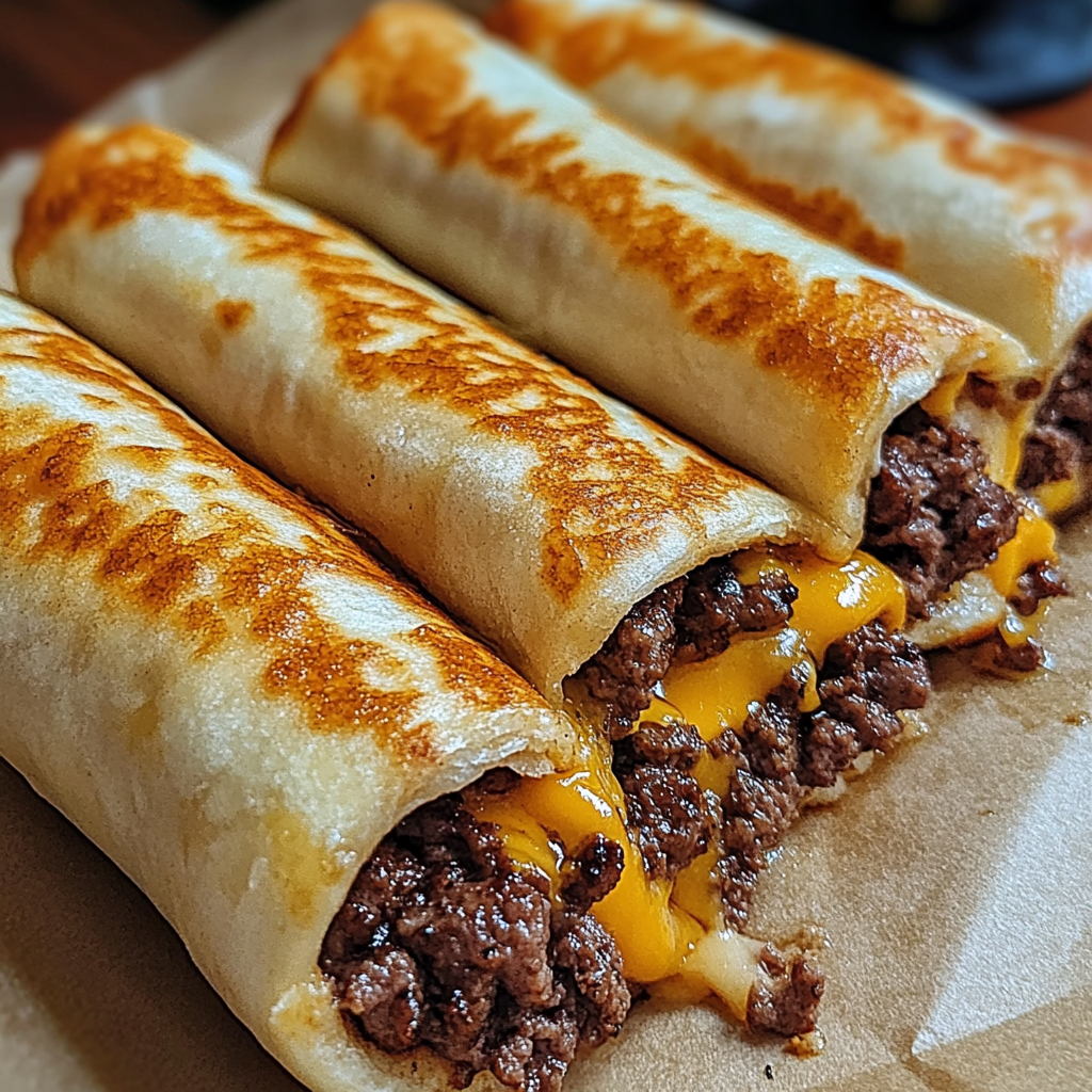 Cheesy Garlic Crescent Rolls with Beef