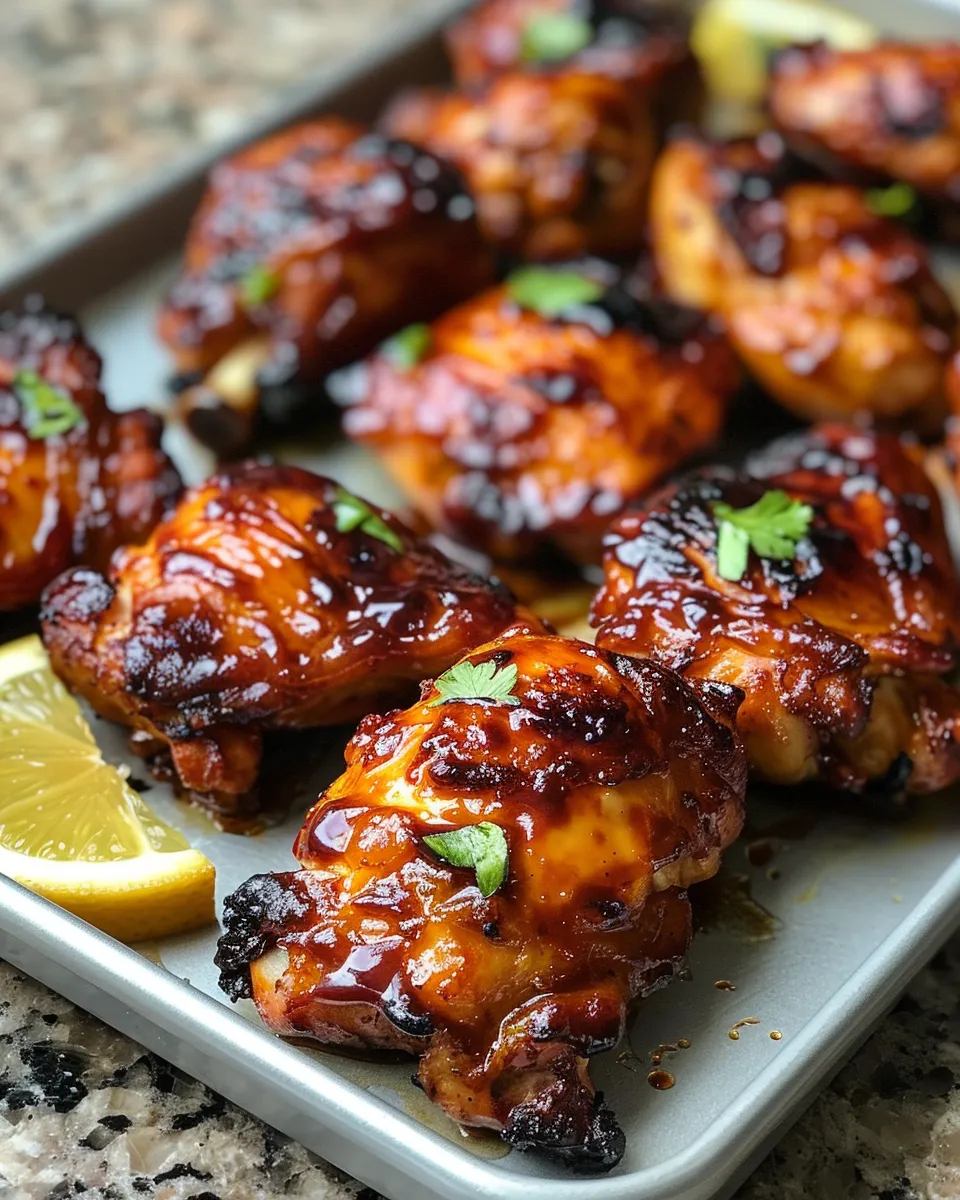 A tray of Huli Huli Chicken.