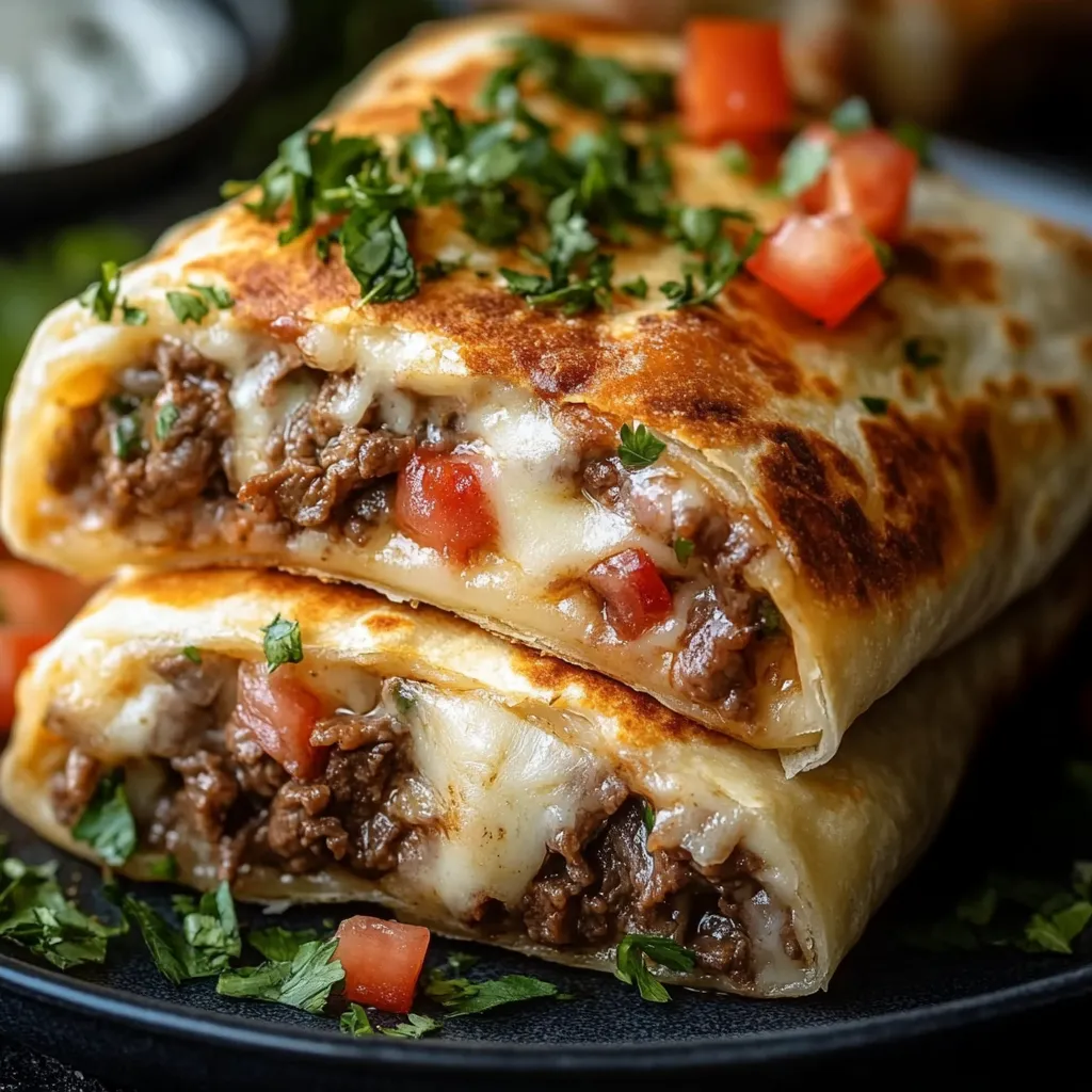 Crunchy Steak Chimichangas