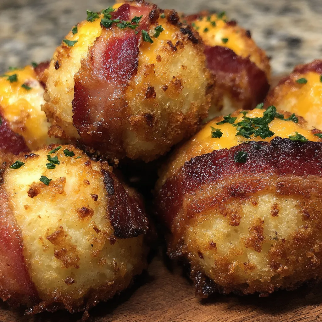 Crispy Bacon Wrapped Potato Bites