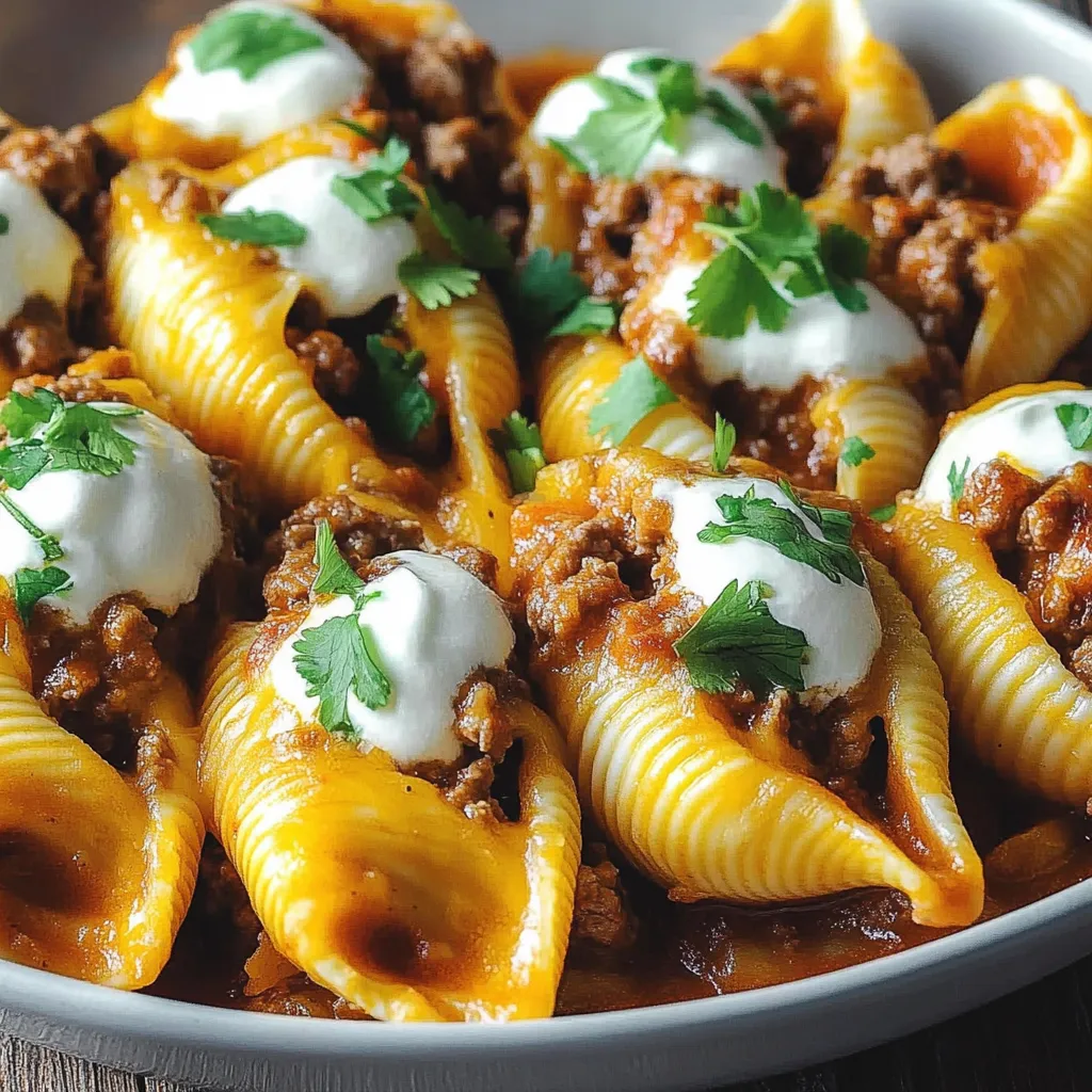 jumbo pasta taco shells with filling