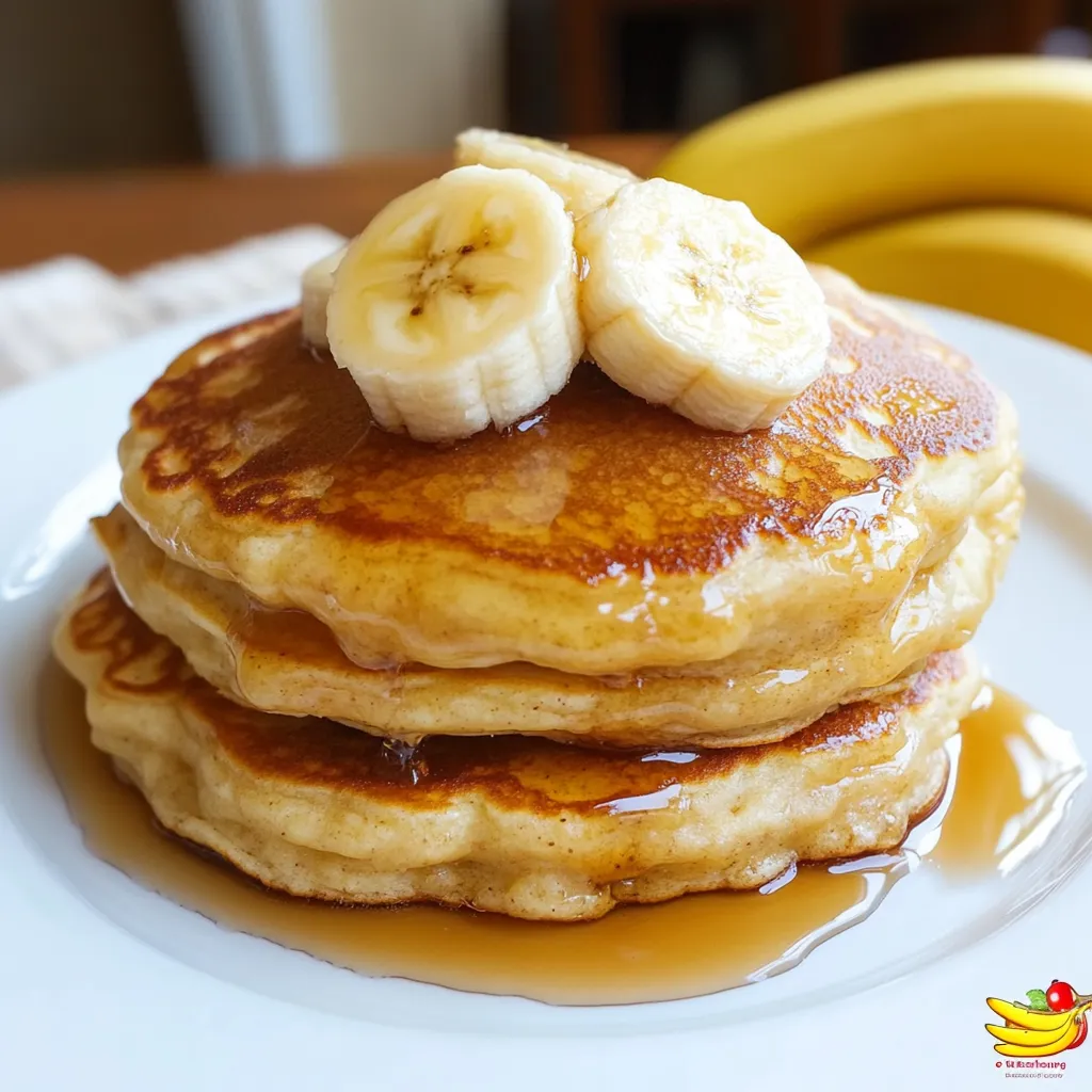 Fluffy Banana Pancakes with Brown Sugar