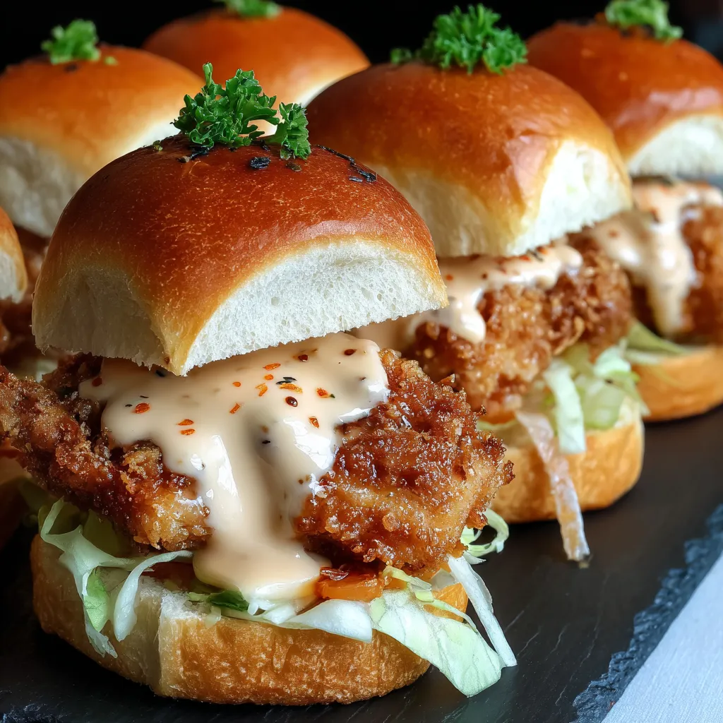 Crispy Bang Bang Chicken Sliders