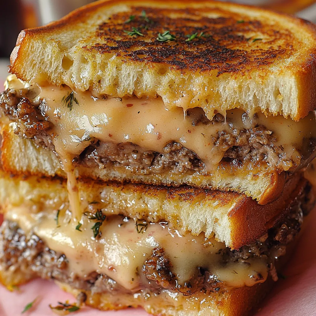 Juicy Patty Melt with Tangy Sauce