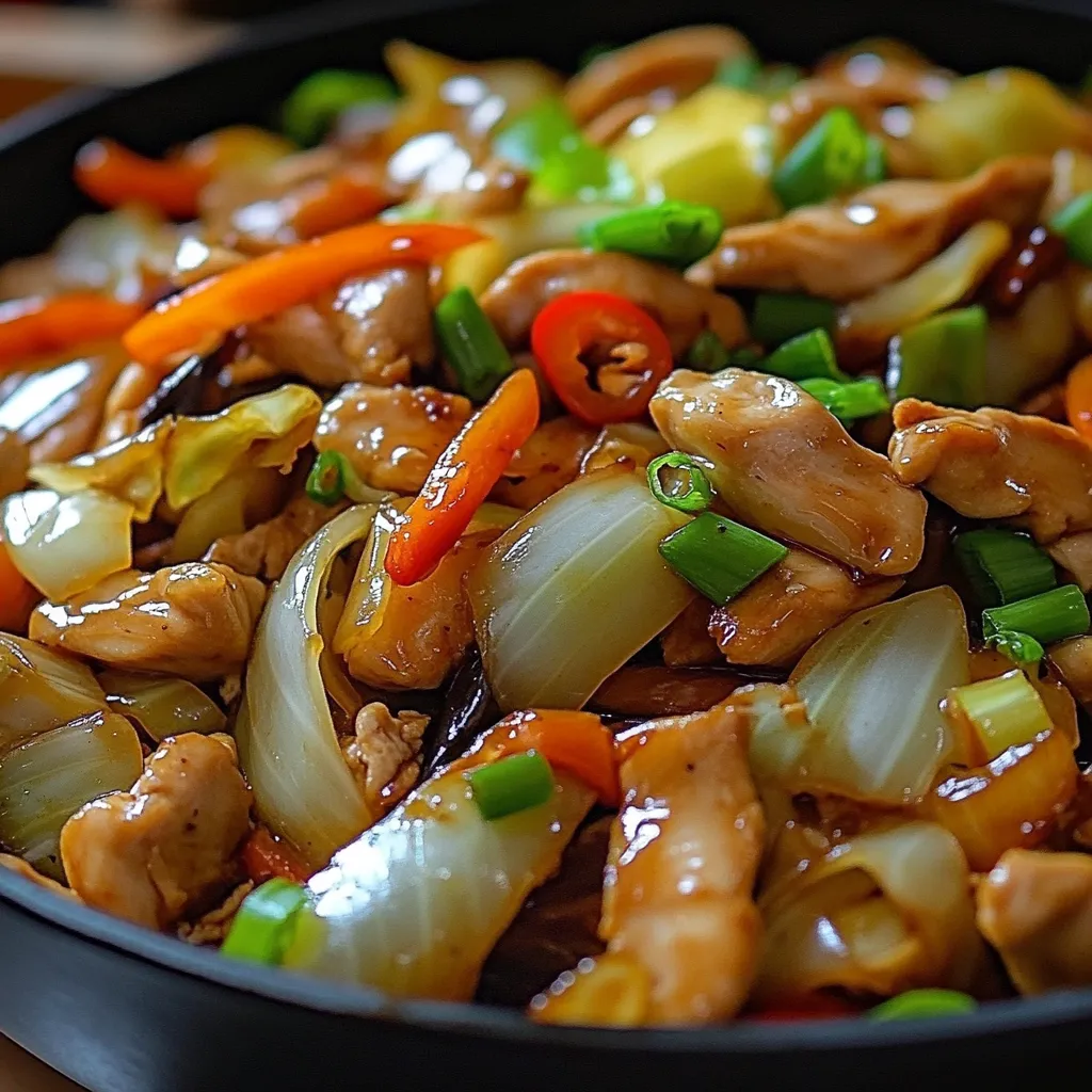 Stir-Fried Chicken with Cabbage Dish