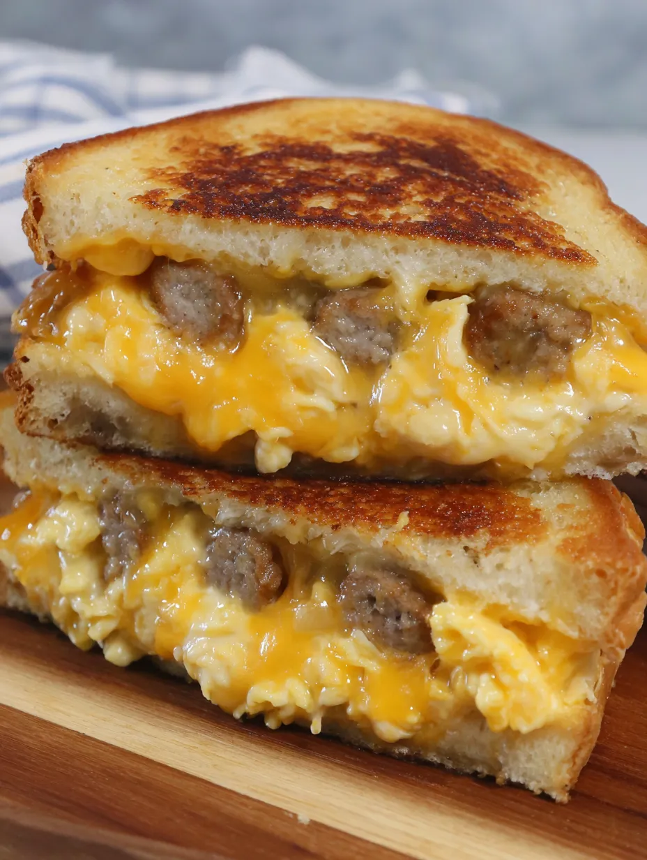 Breakfast Grilled Cheese Eggs