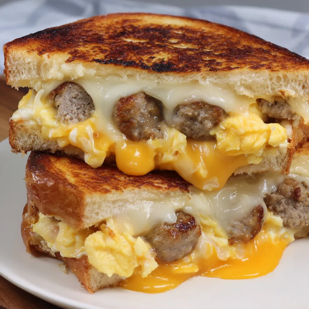 Breakfast Grilled Cheese Eggs