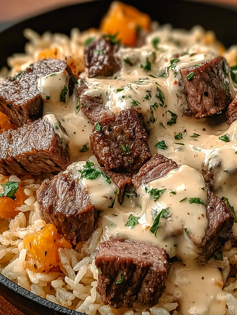 Cheesy Steak and Rice Bowl