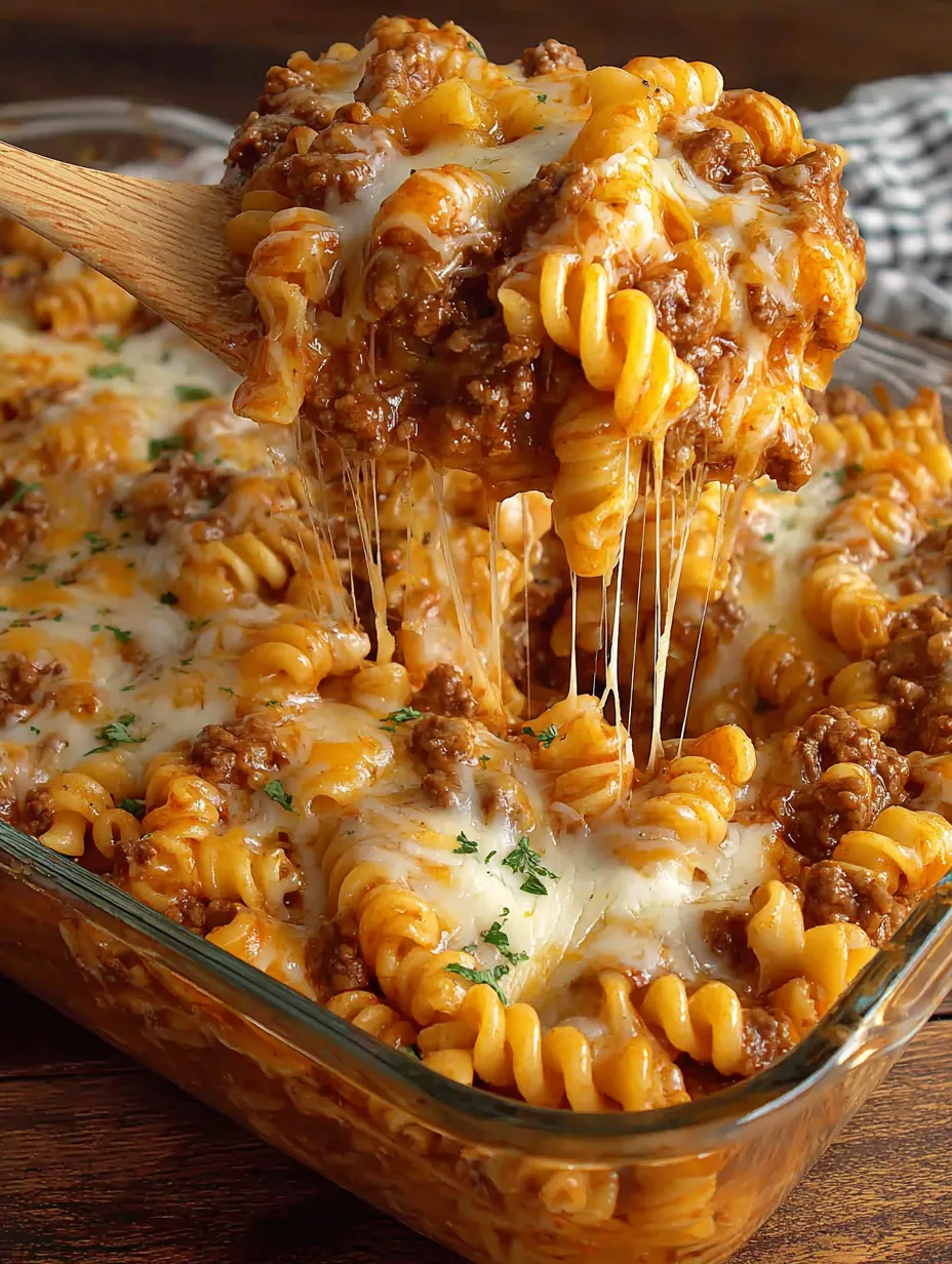 Cheesy Hamburger Casserole Tast