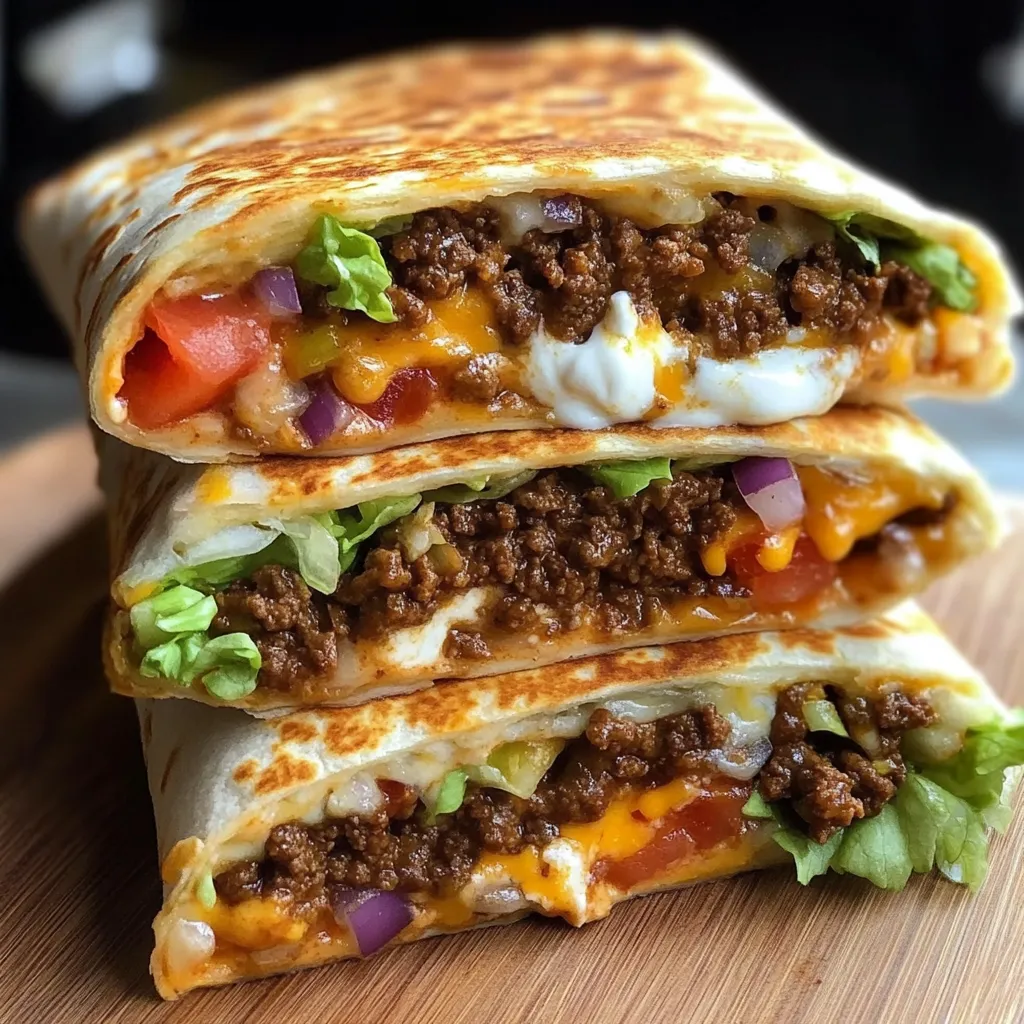 A burrito with lettuce, tomatoes, and cheese.