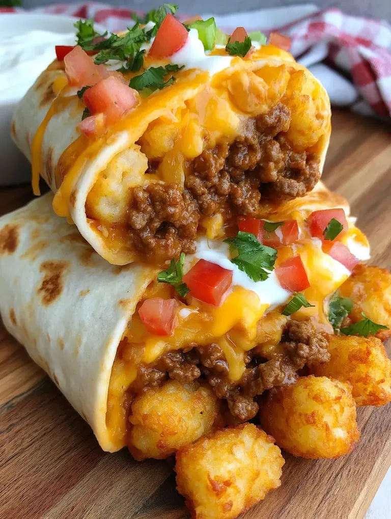 Cheesy Potato Burritos Beef