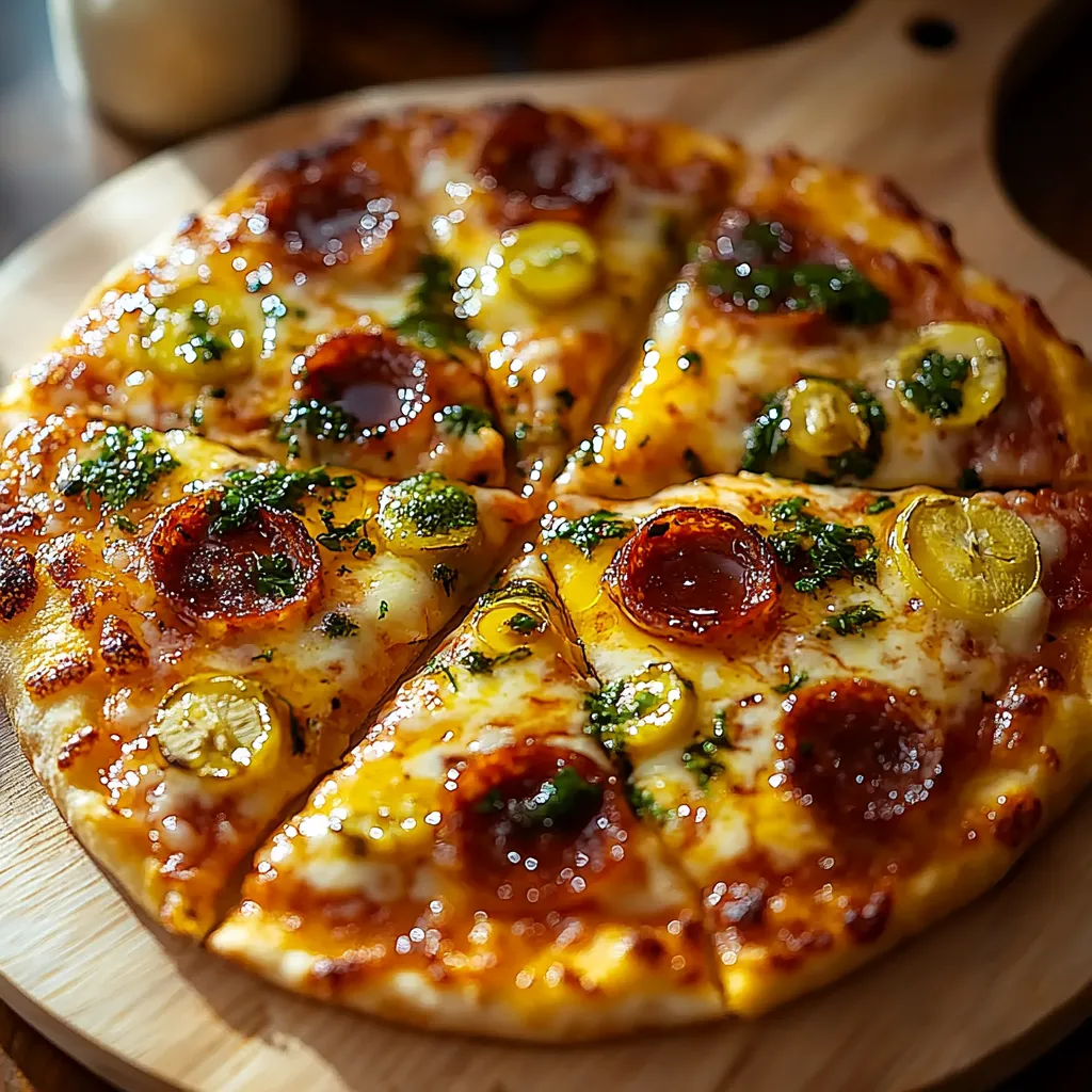 Flatbread with Hot Honey Drizzle