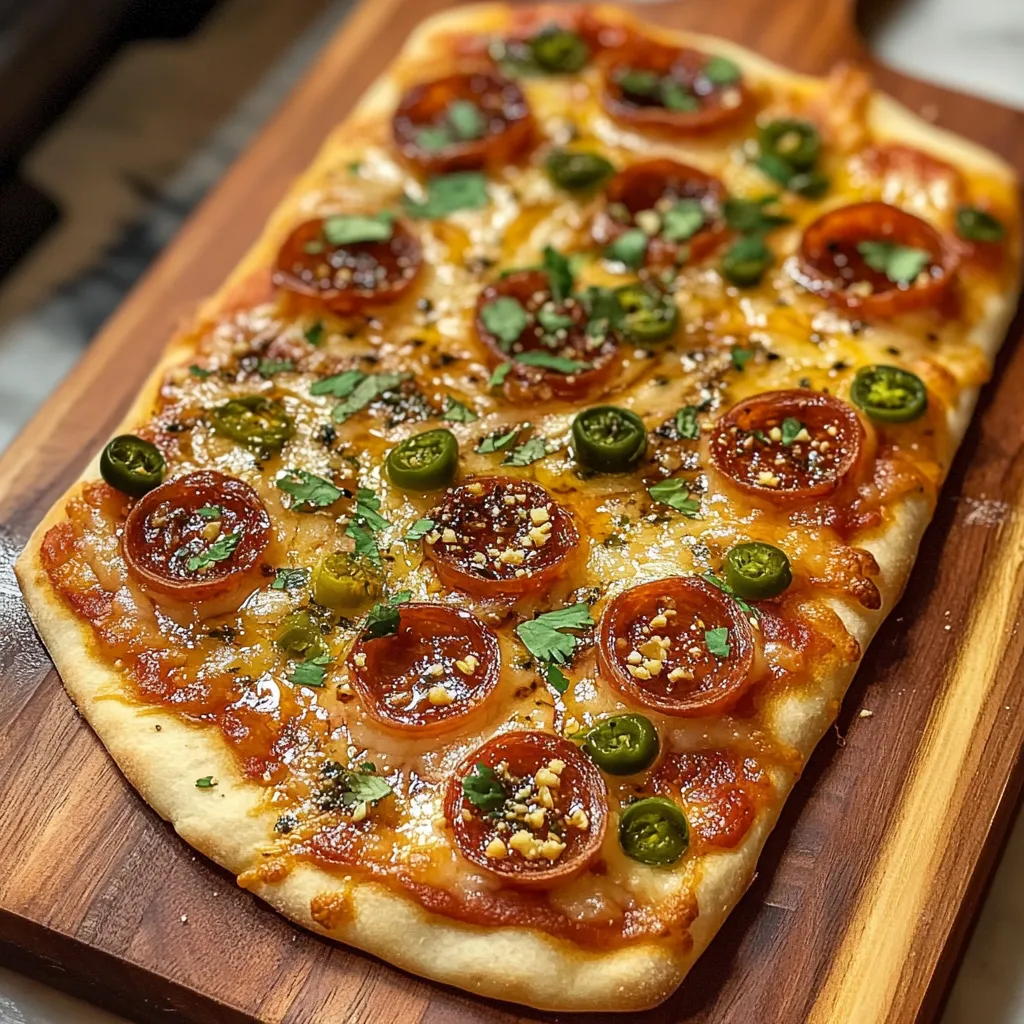 Spicy Honey Flatbread Pizza