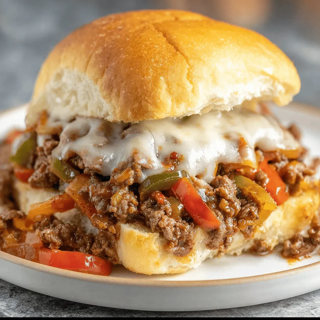 Philly Cheesesteak Sloppy Joes