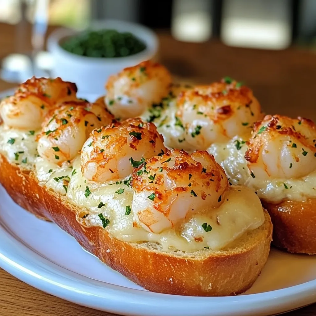 Crabby Shrimp-Stuffed Garlic Bread Bombs.