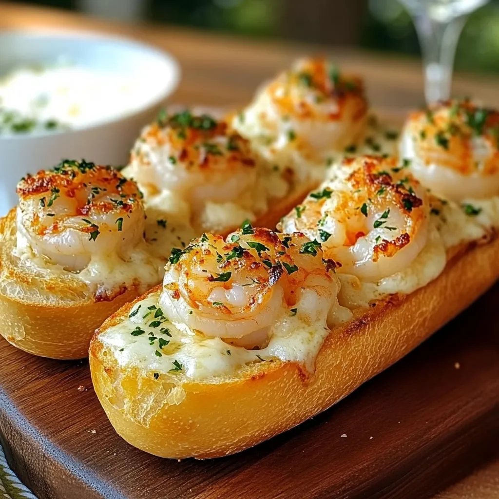 Crabby Shrimp-Stuffed Garlic Bread Bombs.