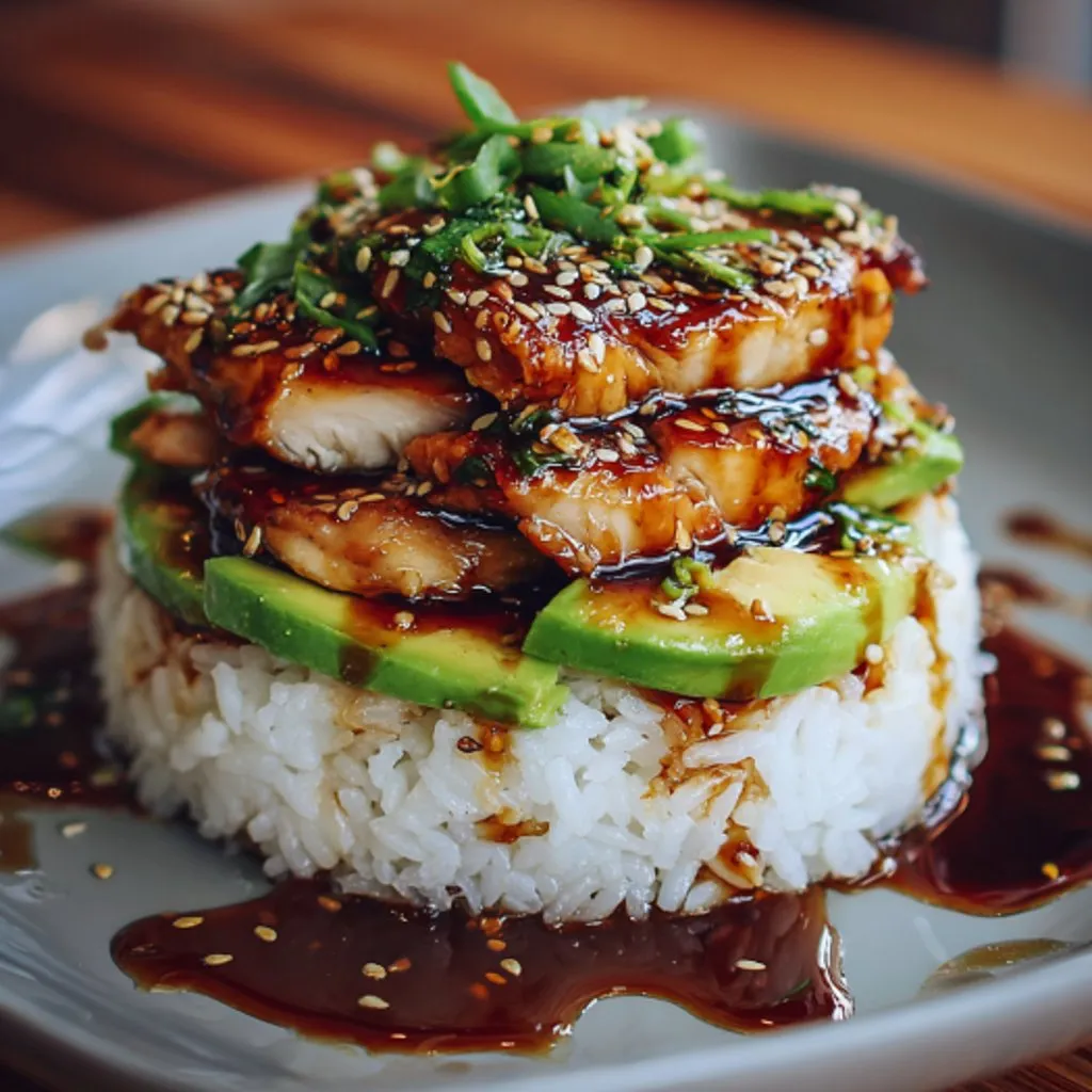 Teriyaki Chicken Avocado Rice