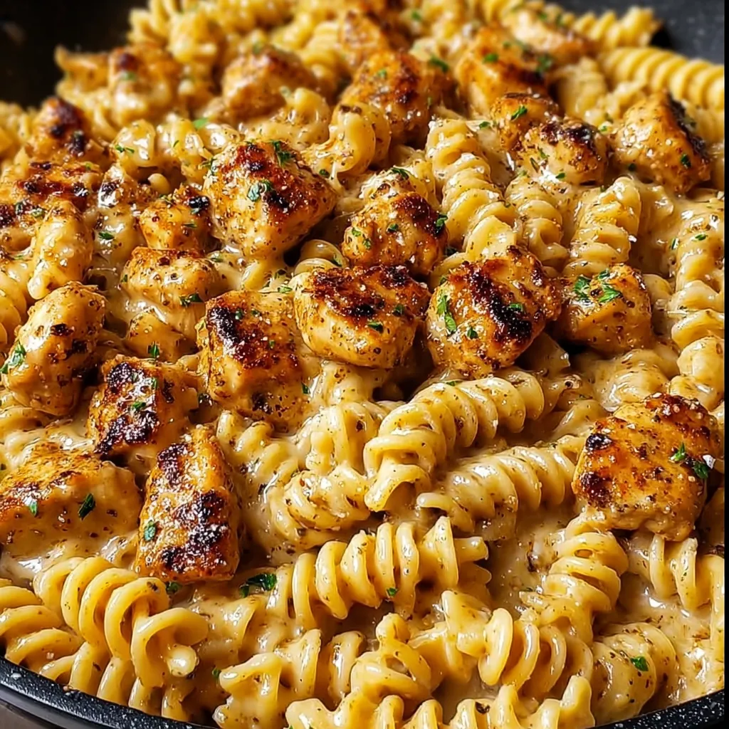 Skillet with Cajun Cheese Rotini and Chicken