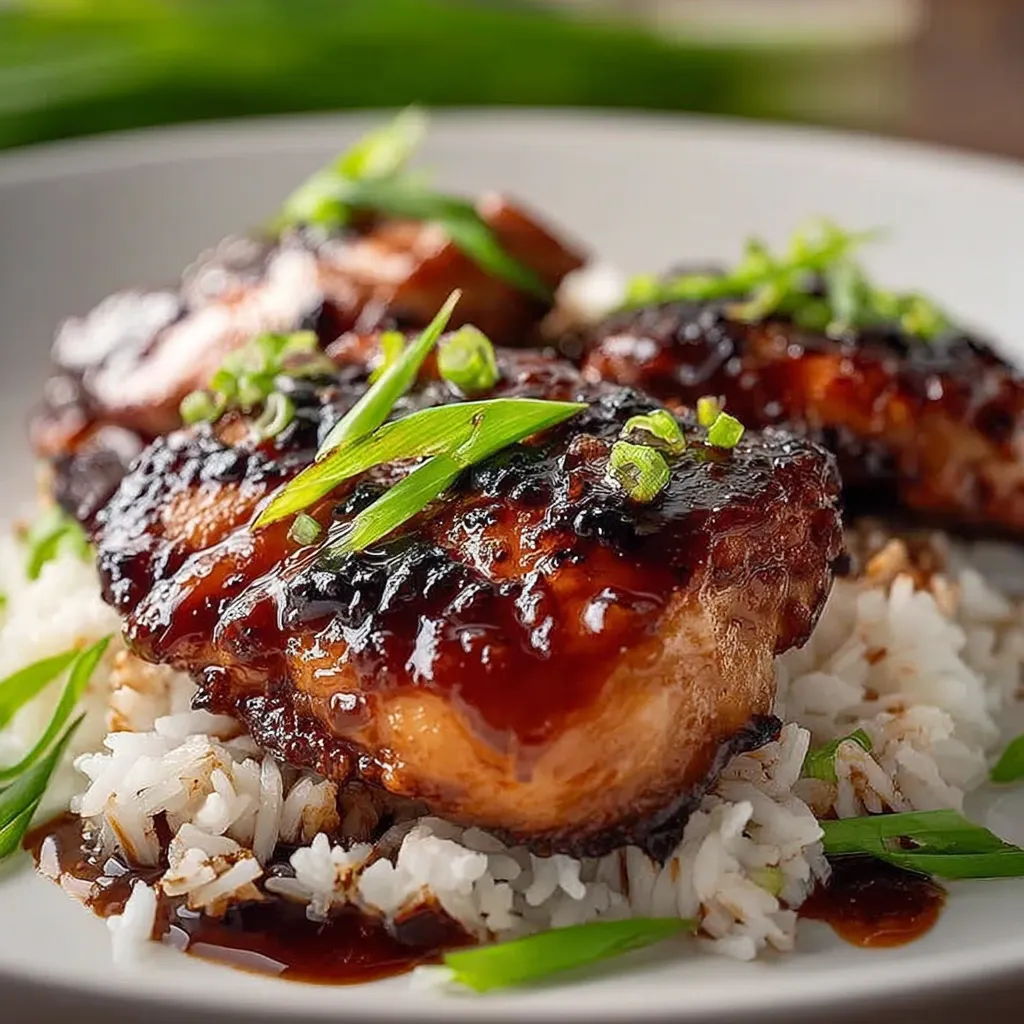 A plate of food with rice and meat on it.