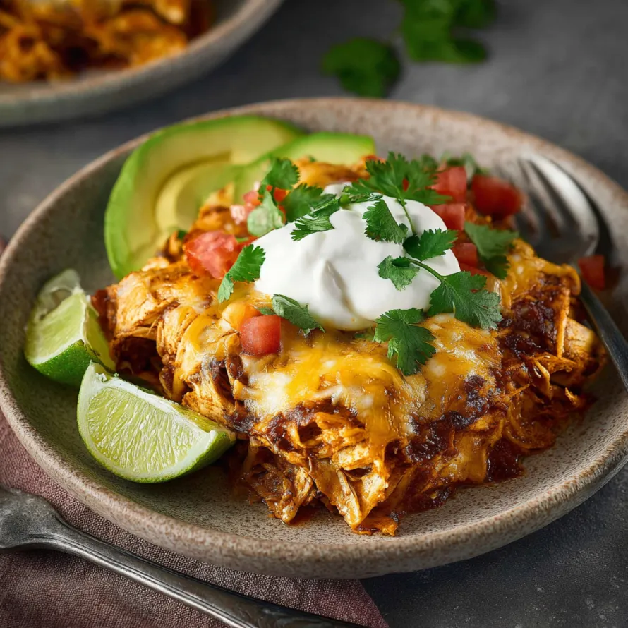 A plate of food with a fork and a knife.