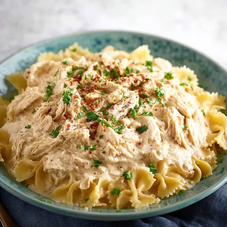 A bowl of creamy Italian chicken.