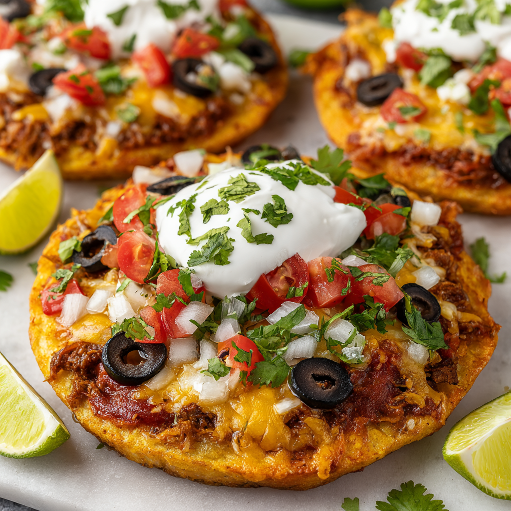 A slice of Mexican pizza with tomatoes, lettuce, and cheese.