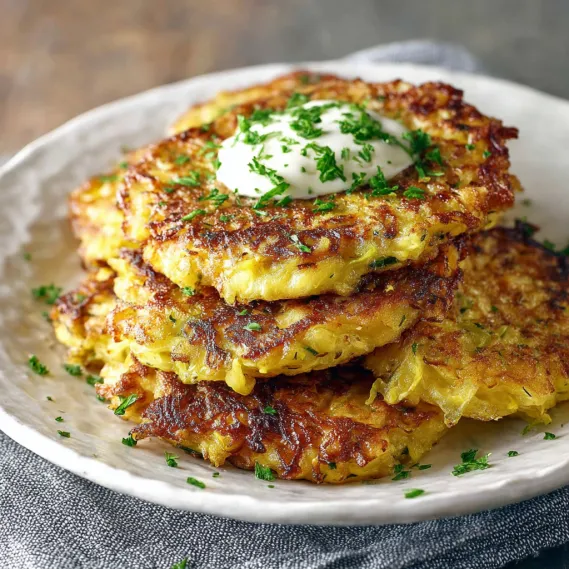 A stack of zucchini and yellow squash au gratin.