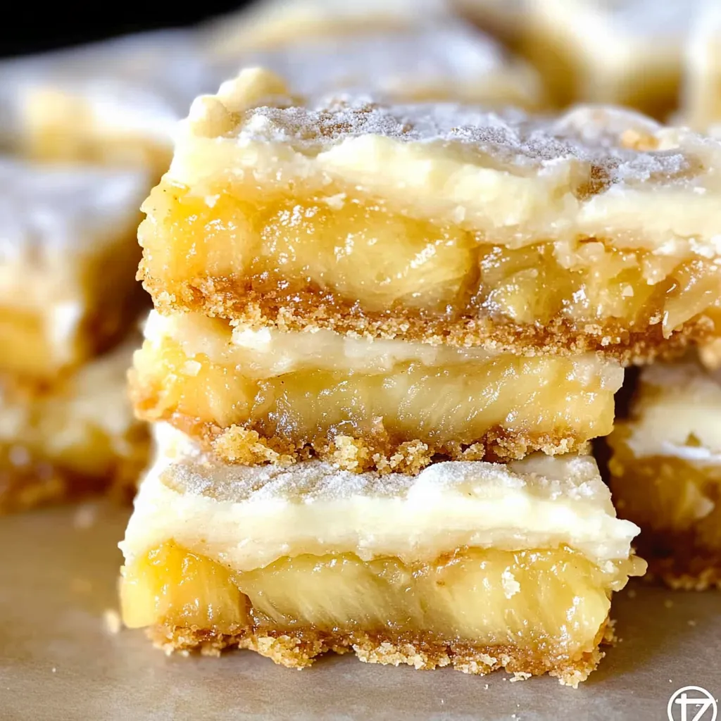 Pineapple bars on a table.