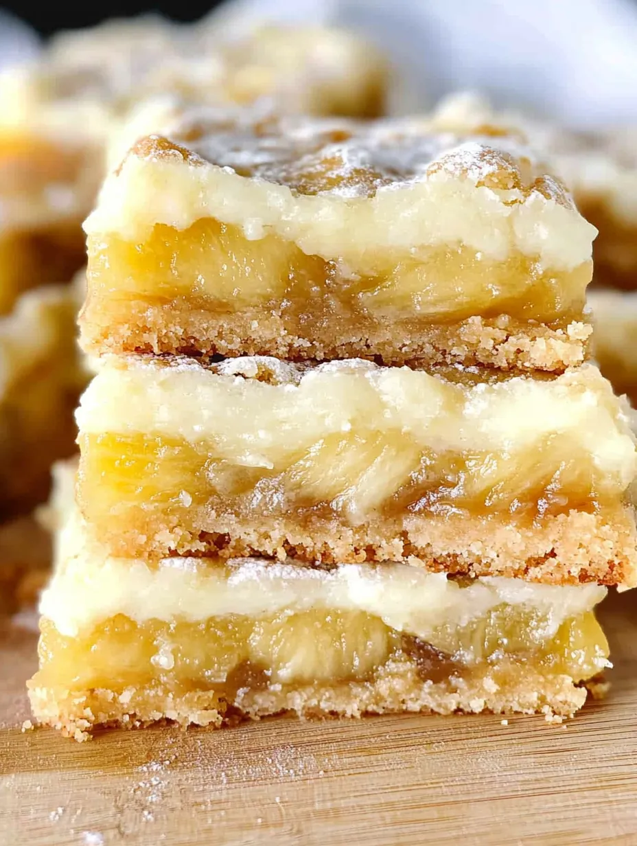 A stack of pineapple bars.