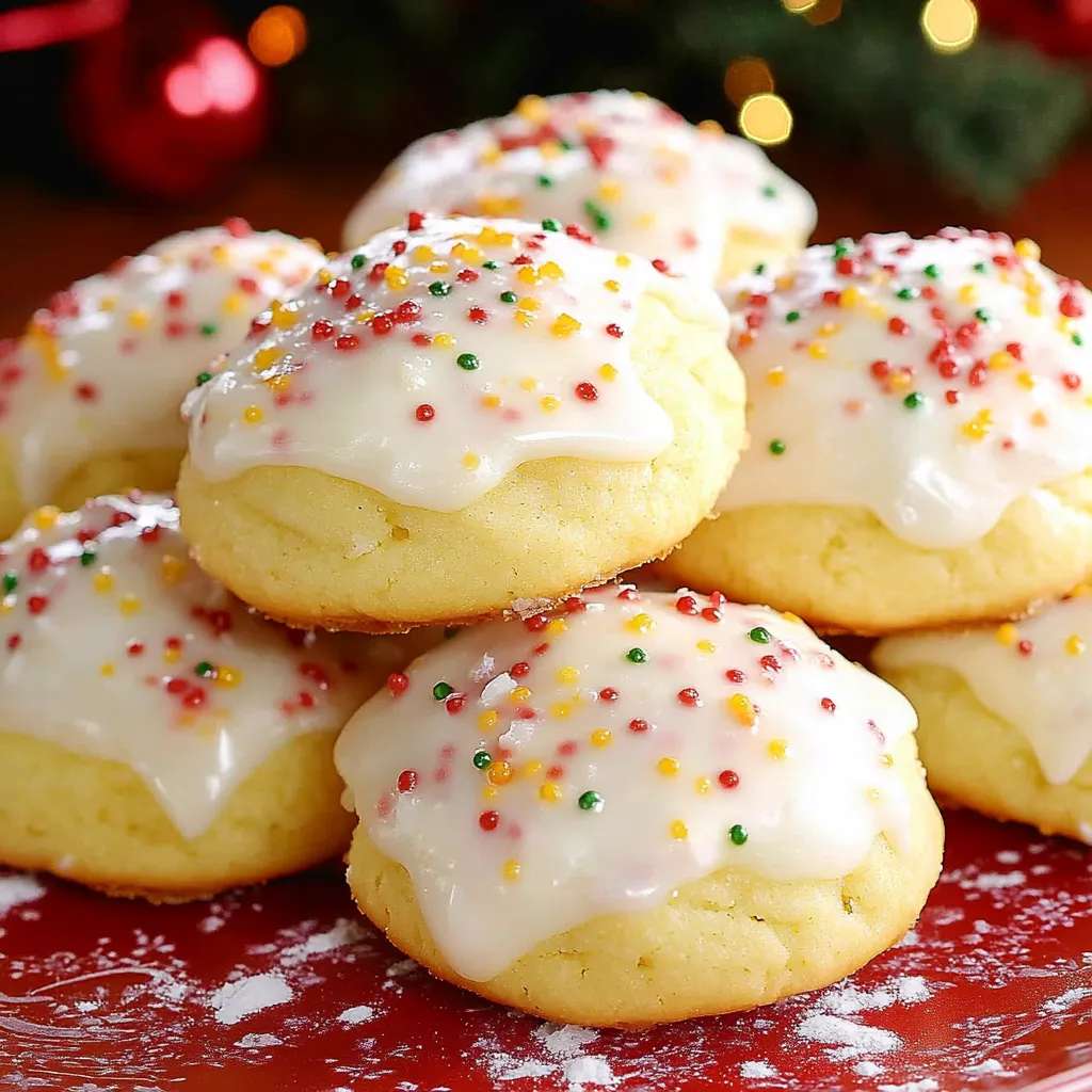 A plate of Italian lemon drop cookies.