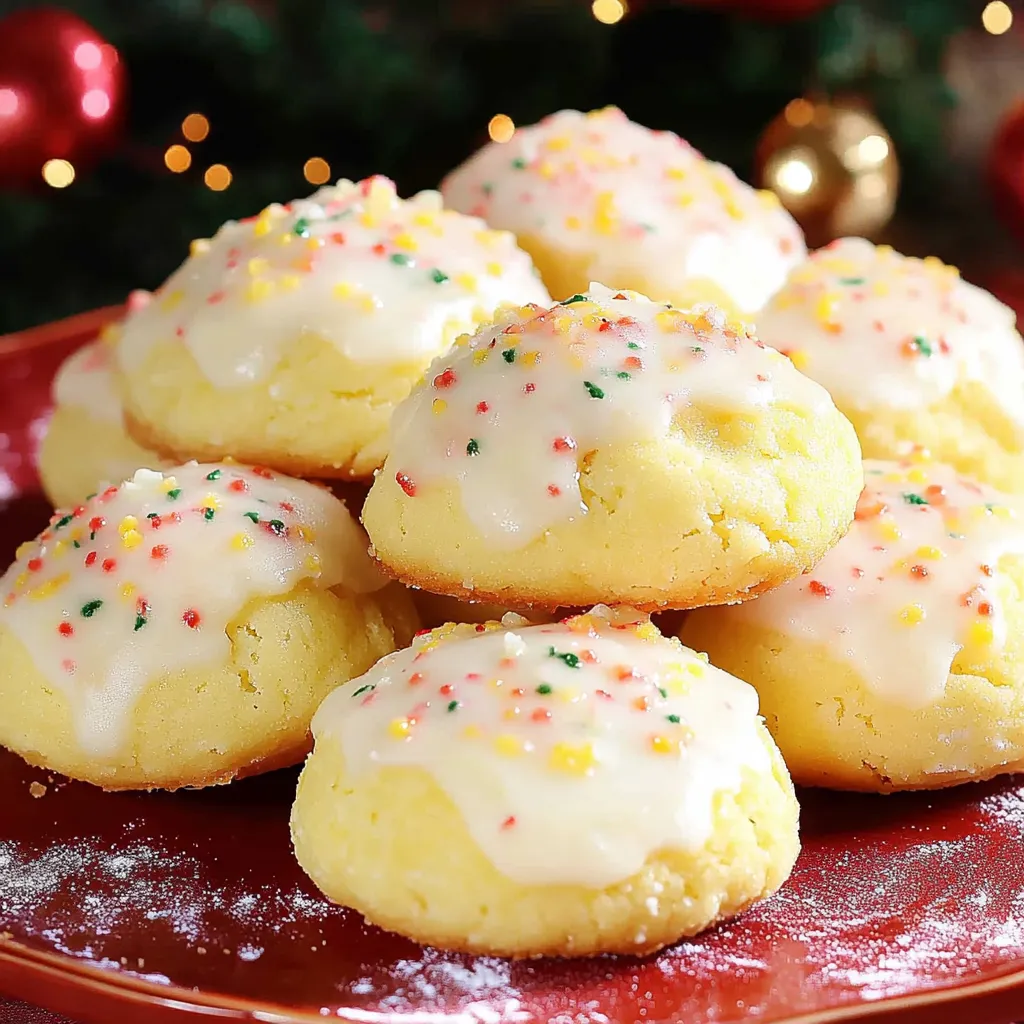 A plate of Italian lemon drop cookies.