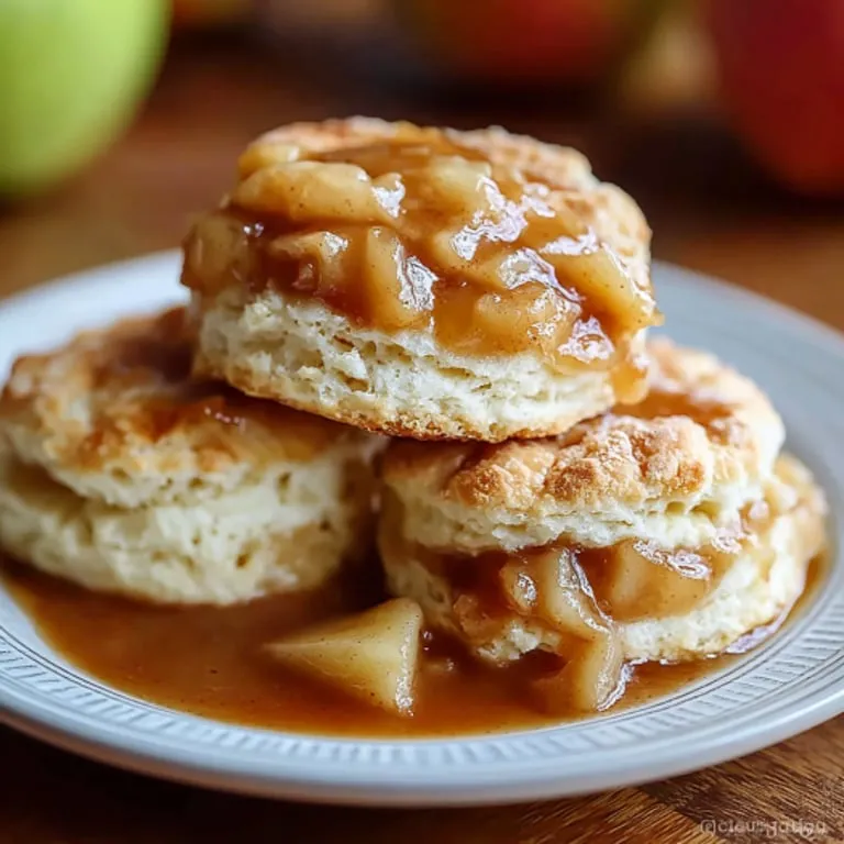 Apple Pie Biscuits on a plate.