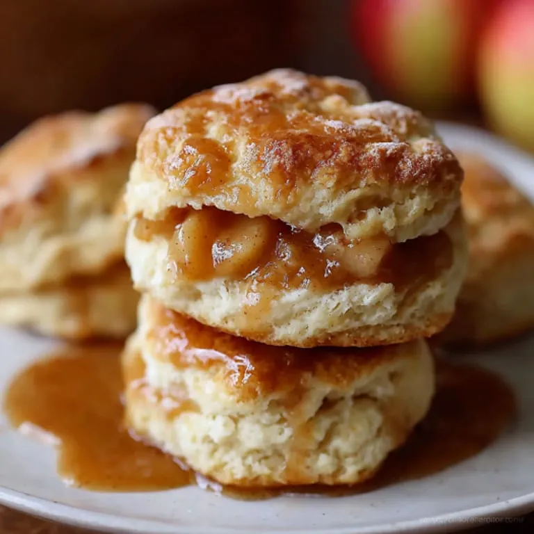 Apple Pie Biscuits on a plate.