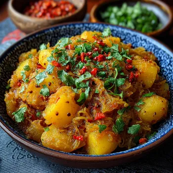 A bowl of food with a spoon in it.