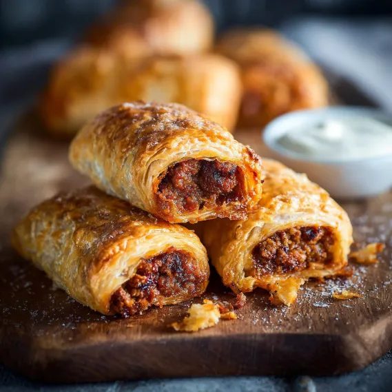 Ground beef enchiladas on a wooden table.