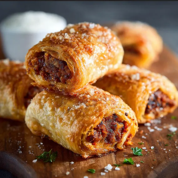 Ground beef enchiladas on a wooden table.