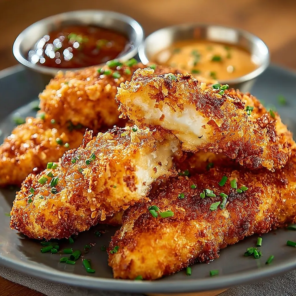 A plate of easy crack chicken tenders.