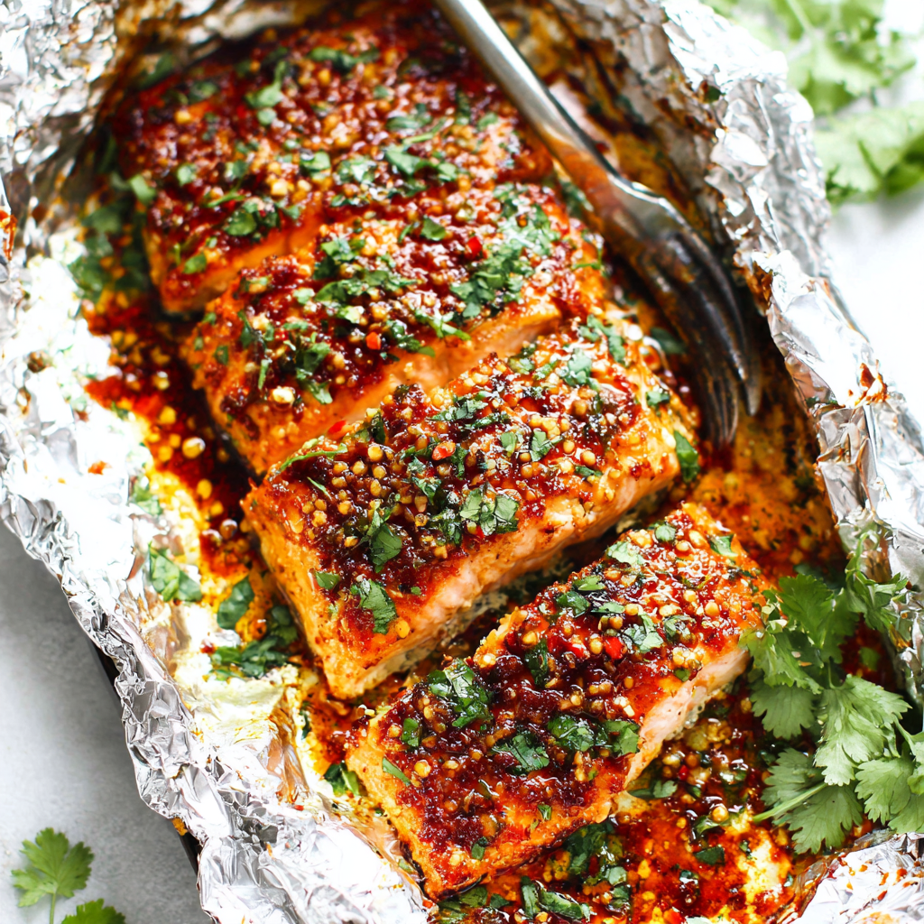 A piece of fish with spices on it.