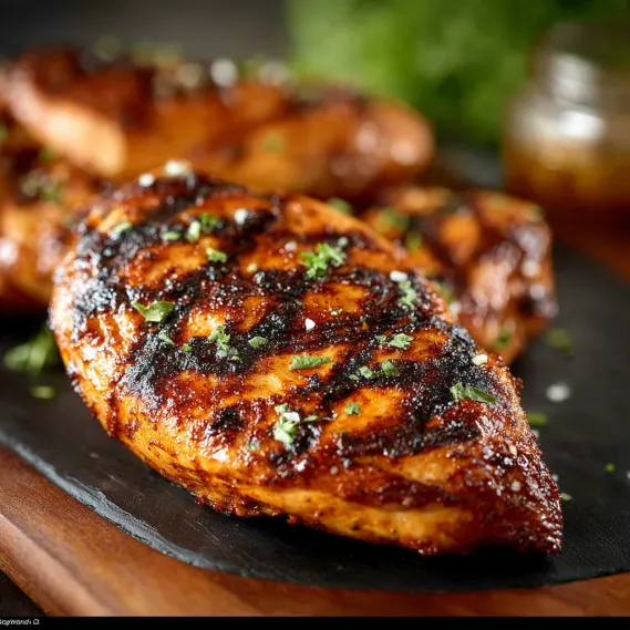 Grilled BBQ Chicken Breast.