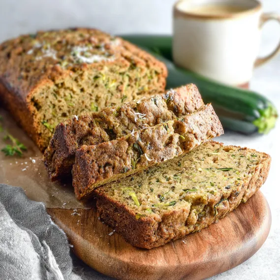 A loaf of bread with a green vegetable on top.